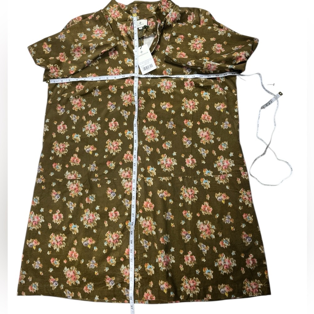 Tuckernuck Clifton Floral Brown Hazel Bouquet Corduroy A-Line Size XXL Cottage - Picture 9 of 15